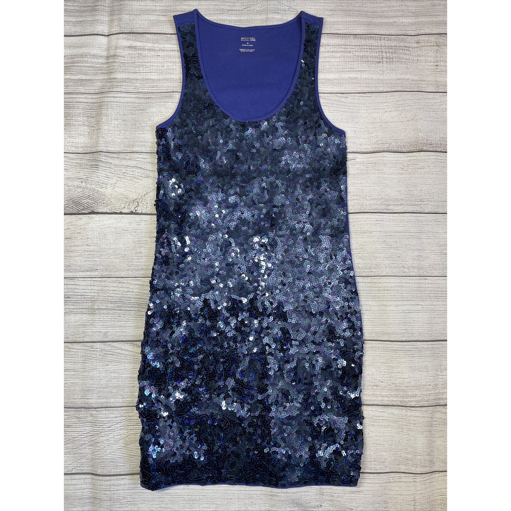 Michael Kors Sequined Blue Dress Size‎ S